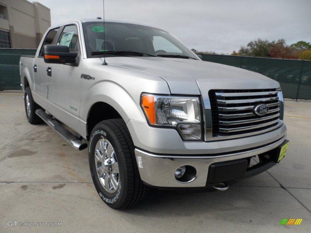 2012 F150 XLT SuperCrew 4x4 - Ingot Silver Metallic / Steel Gray photo #1