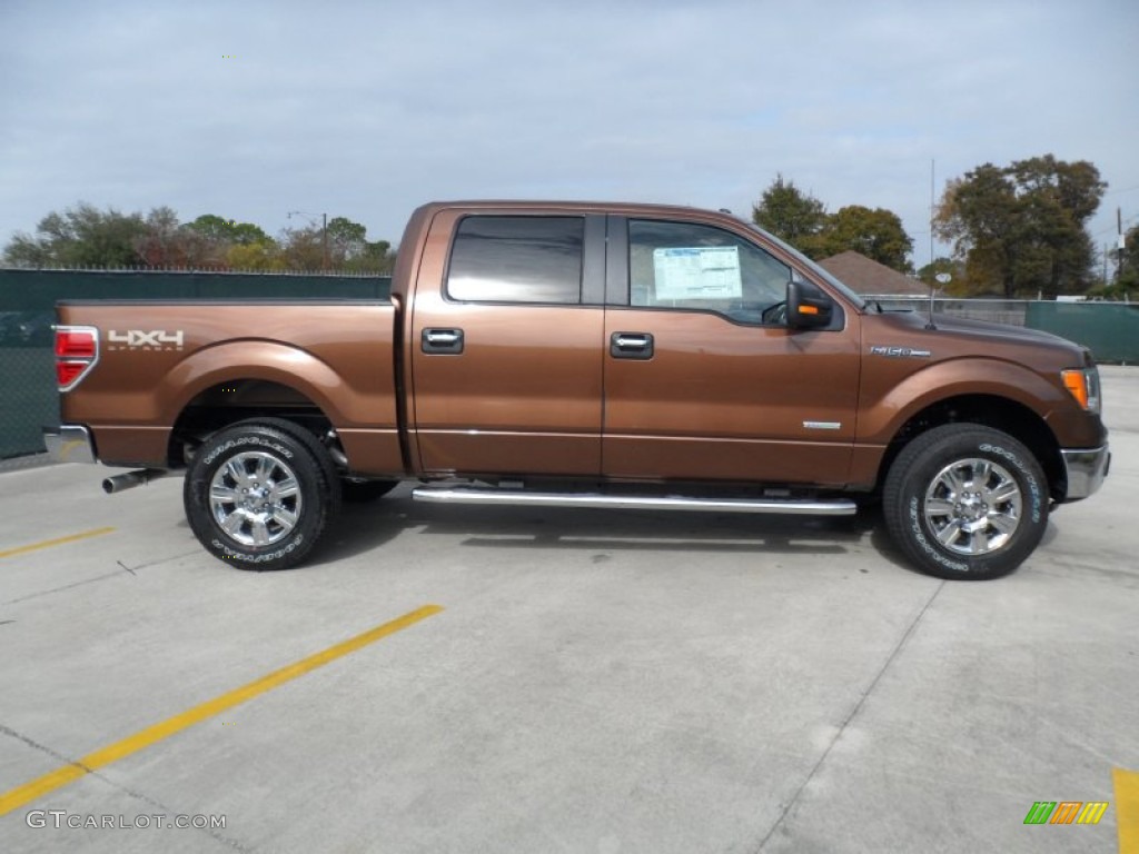 Golden Bronze Metallic 2012 Ford F150 XLT SuperCrew 4x4 Exterior Photo #58064188