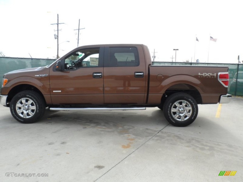 2012 F150 XLT SuperCrew 4x4 - Golden Bronze Metallic / Pale Adobe photo #6