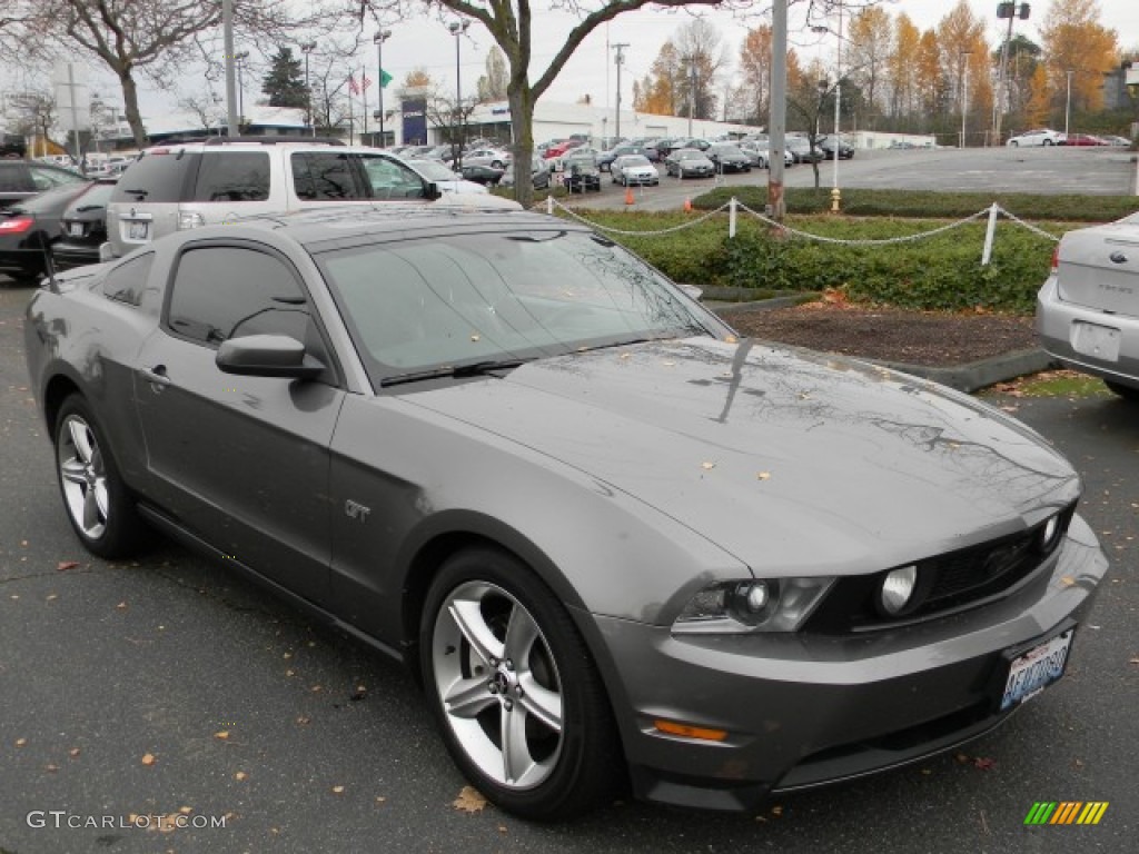 2010 Mustang GT Premium Coupe - Sterling Grey Metallic / Charcoal Black/Cashmere photo #2