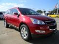 2012 Crystal Red Tintcoat Chevrolet Traverse LT  photo #3