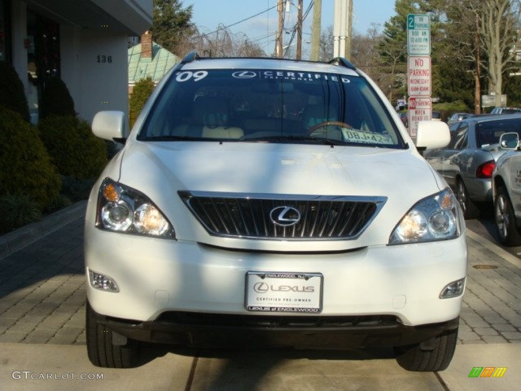 2009 RX 350 AWD - Crystal White Mica / Parchment photo #2