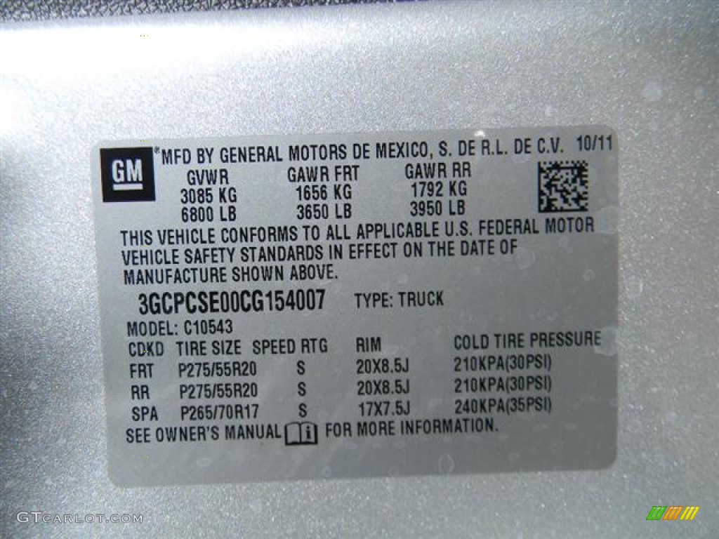 2012 Silverado 1500 LT Crew Cab - Silver Ice Metallic / Ebony photo #13
