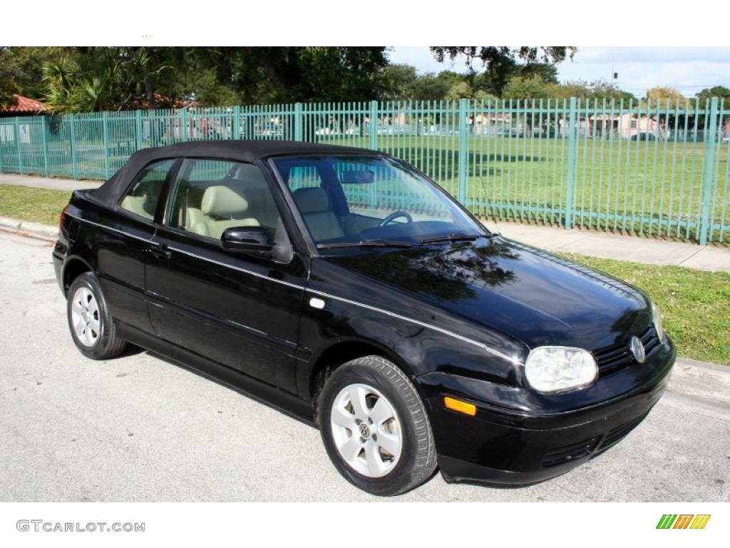 2002 Cabrio GLX - Black / Beige photo #16