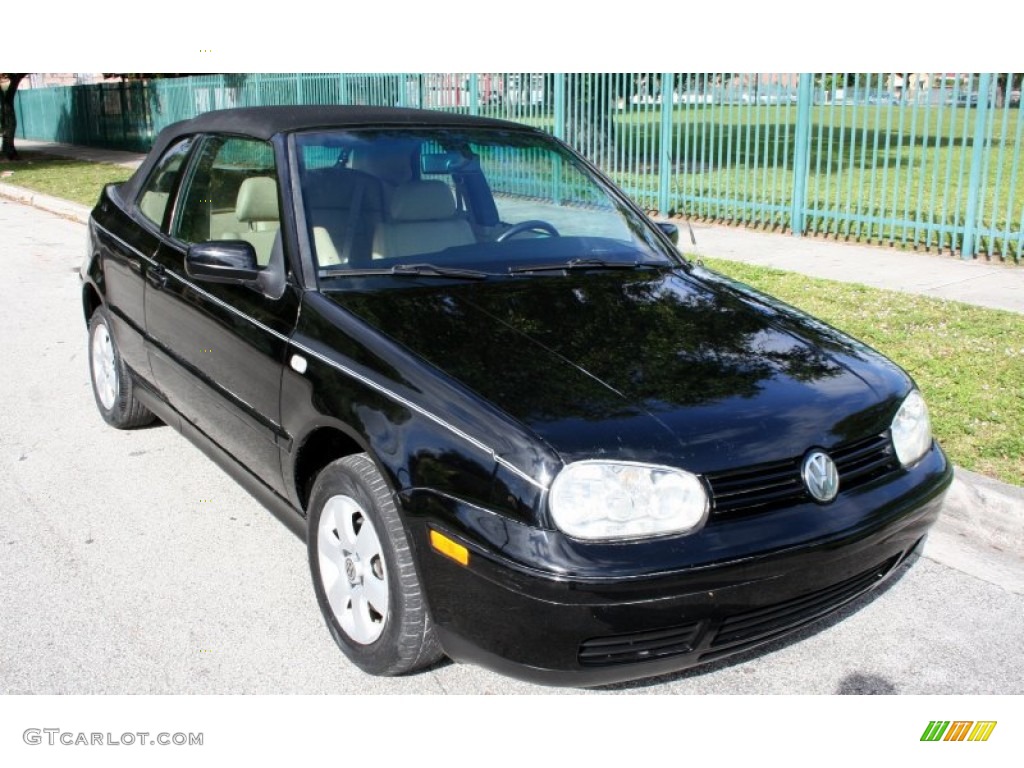 2002 Cabrio GLX - Black / Beige photo #17