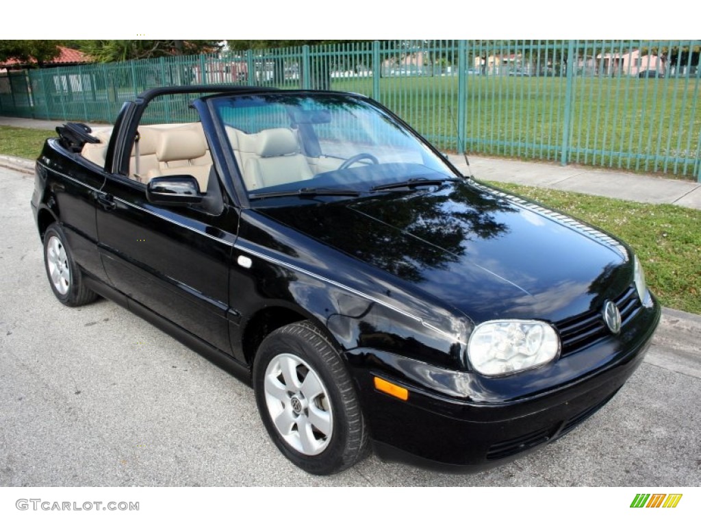 2002 Cabrio GLX - Black / Beige photo #21