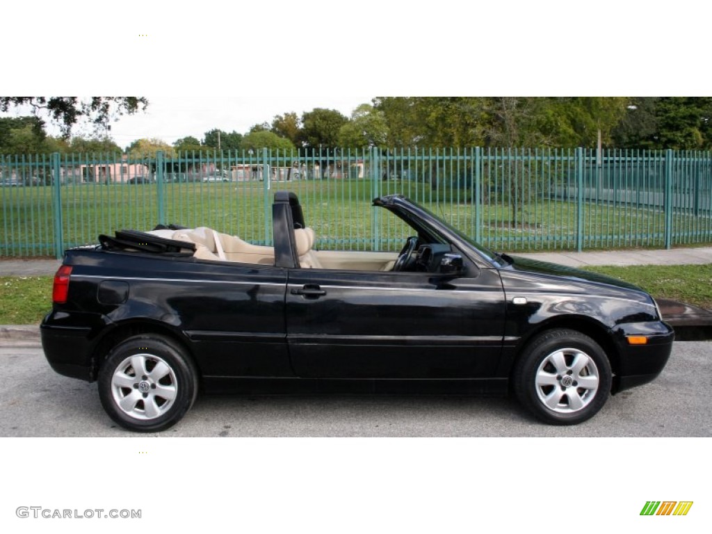 2002 Cabrio GLX - Black / Beige photo #25