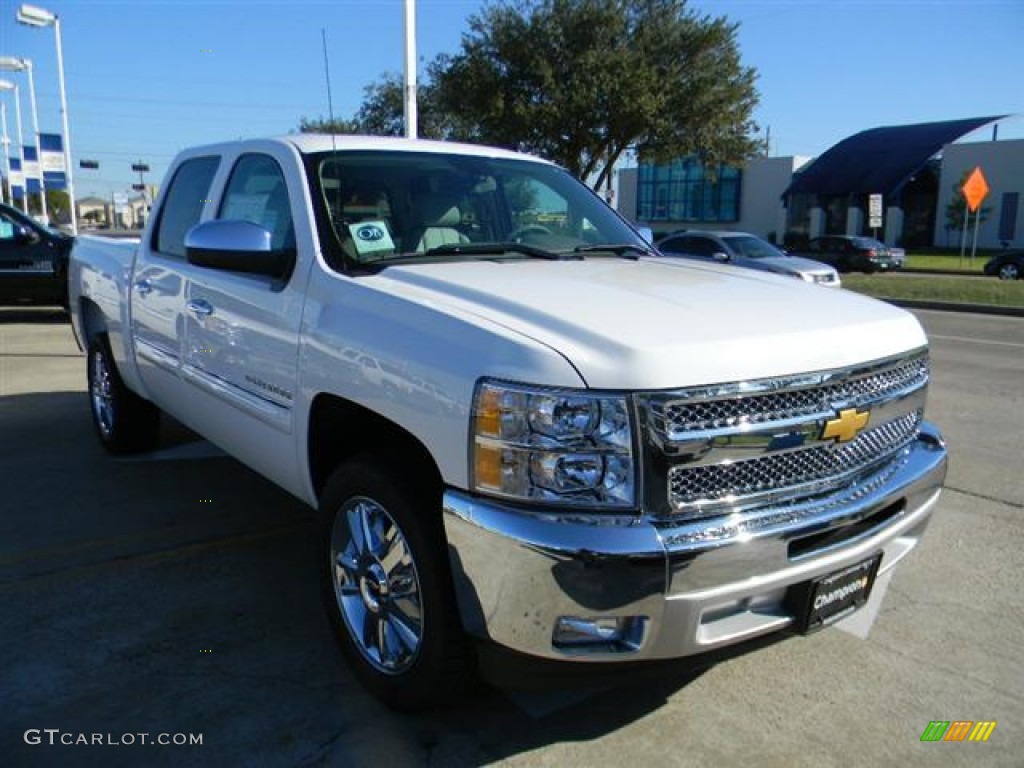 2012 Silverado 1500 LT Crew Cab - Summit White / Light Titanium/Dark Titanium photo #3
