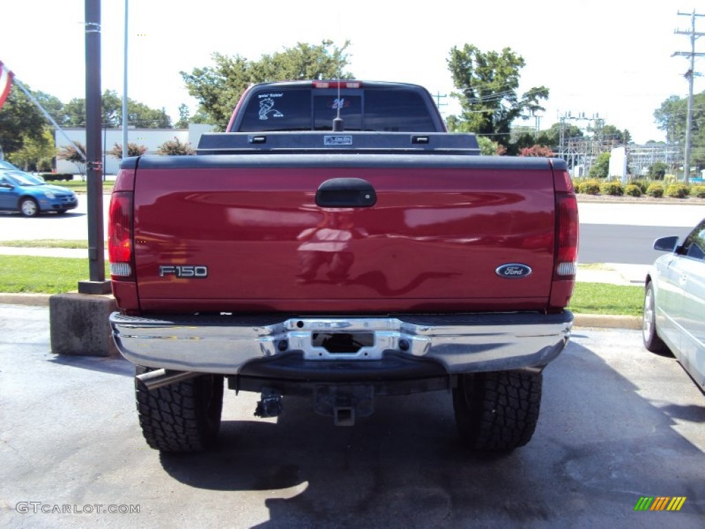 2002 F150 XLT SuperCab 4x4 - Toreador Red Metallic / Dark Graphite photo #6