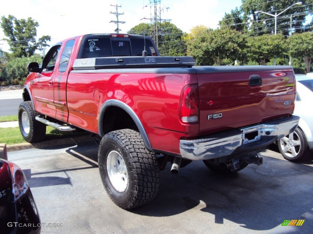2002 F150 XLT SuperCab 4x4 - Toreador Red Metallic / Dark Graphite photo #7