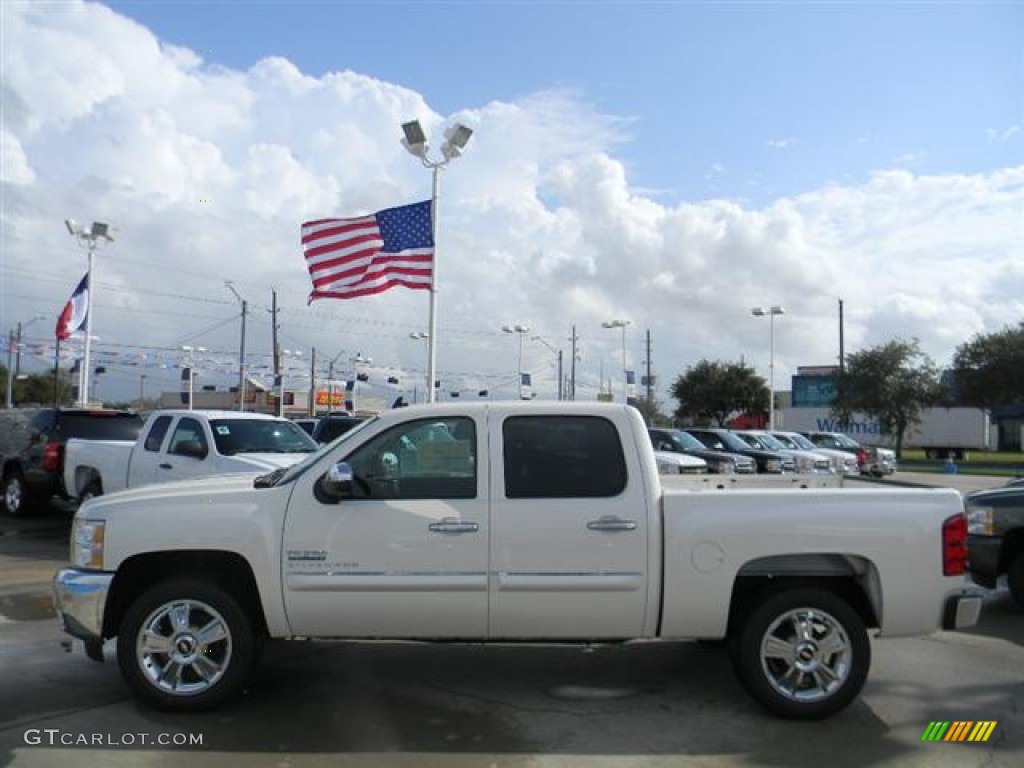 2012 Silverado 1500 LT Crew Cab - White Diamond Tricoat / Ebony photo #8