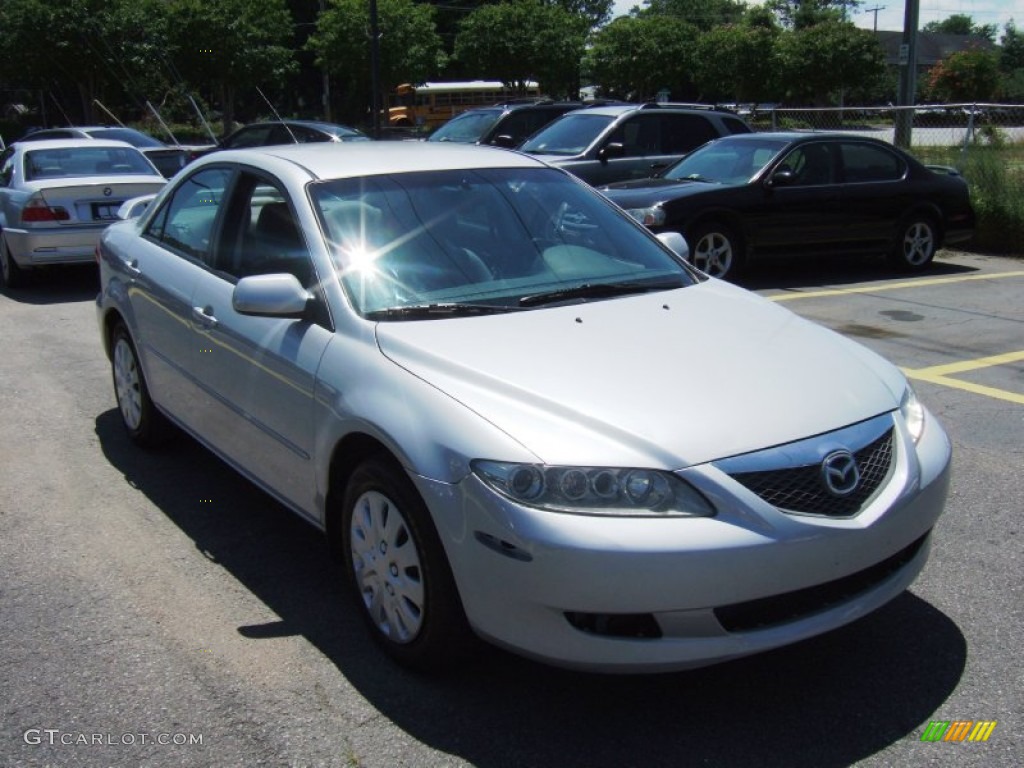 2005 MAZDA6 i Sport Sedan - Glacier Silver Metallic / Gray photo #1