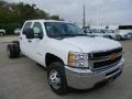 Summit White 2012 Chevrolet Silverado 3500HD WT Crew Cab Chassis Exterior