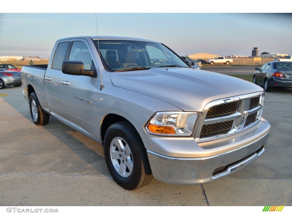 2011 Ram 1500 SLT Quad Cab - Bright Silver Metallic / Dark Slate Gray/Medium Graystone photo #9