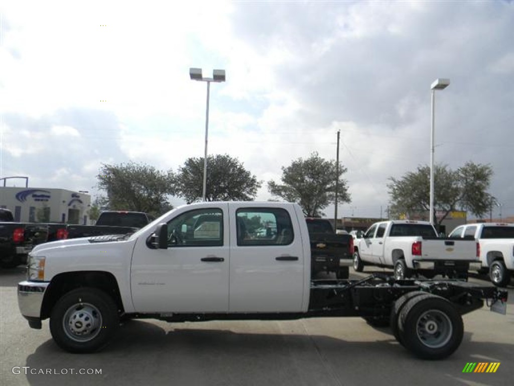 2012 Silverado 3500HD WT Crew Cab Chassis - Summit White / Dark Titanium photo #8