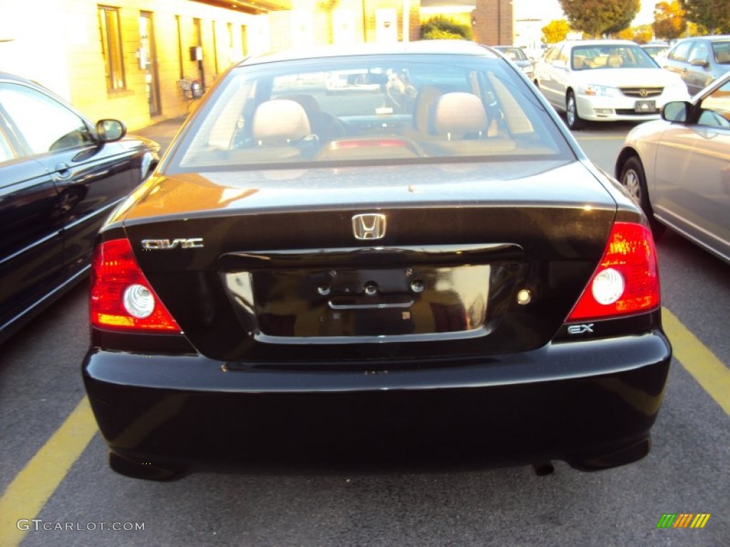 2004 Civic EX Coupe - Nighthawk Black Pearl / Black photo #6