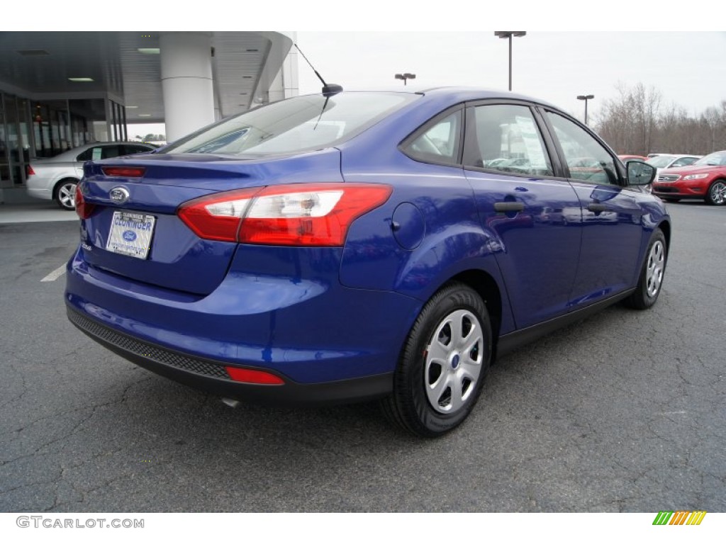 2012 Focus S Sedan - Sonic Blue Metallic / Charcoal Black photo #3