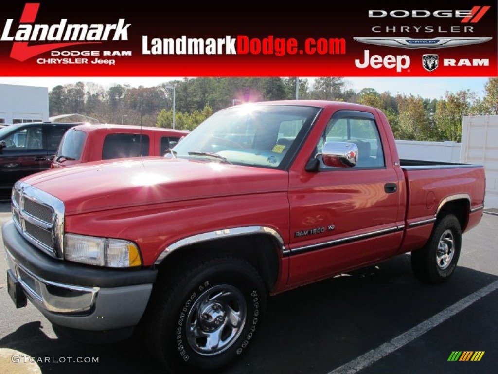1995 Ram 1500 Regular Cab - Poppy Red / Gray photo #1