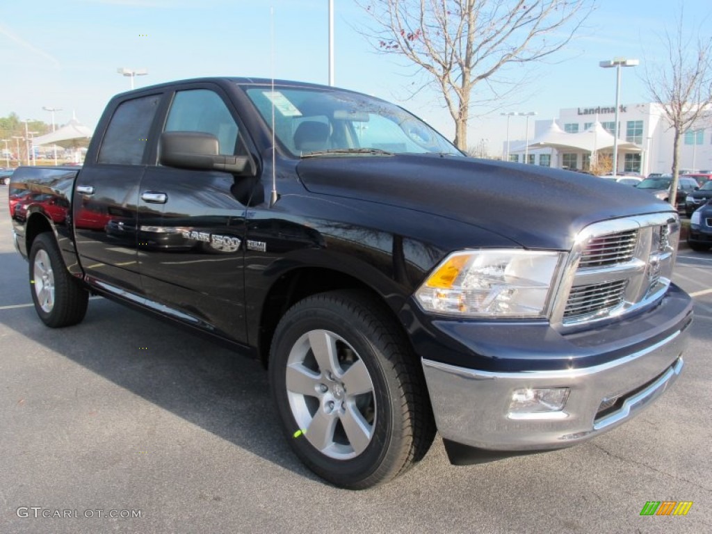 2012 Ram 1500 Big Horn Crew Cab - True Blue Pearl / Dark Slate Gray/Medium Graystone photo #4