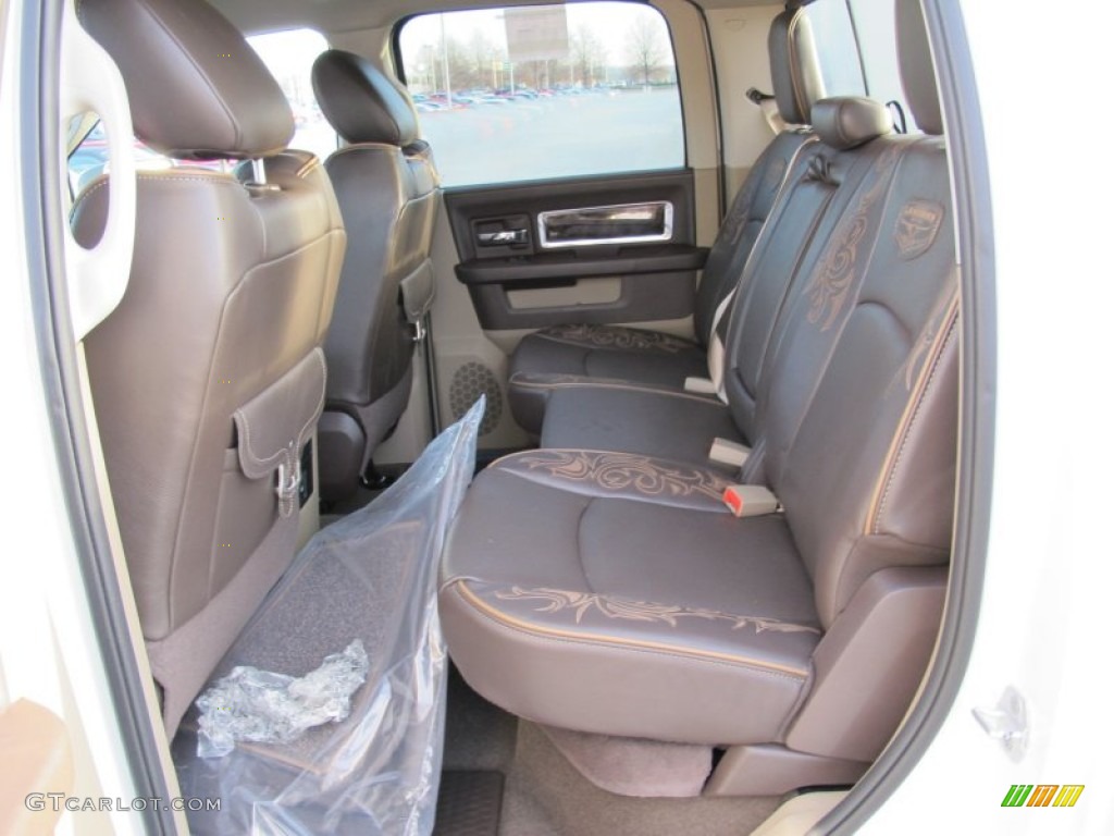 Light Pebble Beige/Bark Brown Interior 2012 Dodge Ram 1500 Laramie Longhorn Crew Cab 4x4 Photo #58076002