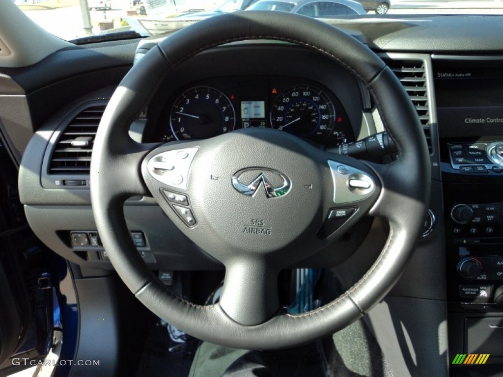 2012 Infiniti FX 35 AWD Limited Edition Graphite Steering Wheel Photo #58076212