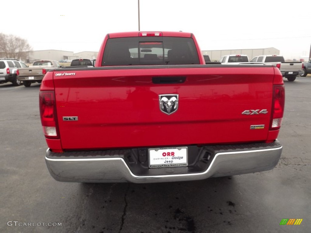 2011 Ram 1500 SLT Quad Cab 4x4 - Flame Red / Dark Slate Gray/Medium Graystone photo #6