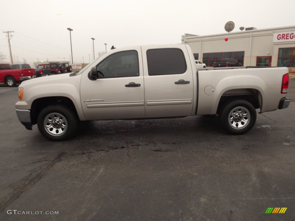 2009 Sierra 1500 SL Crew Cab - Silver Birch Metallic / Dark Titanium photo #8