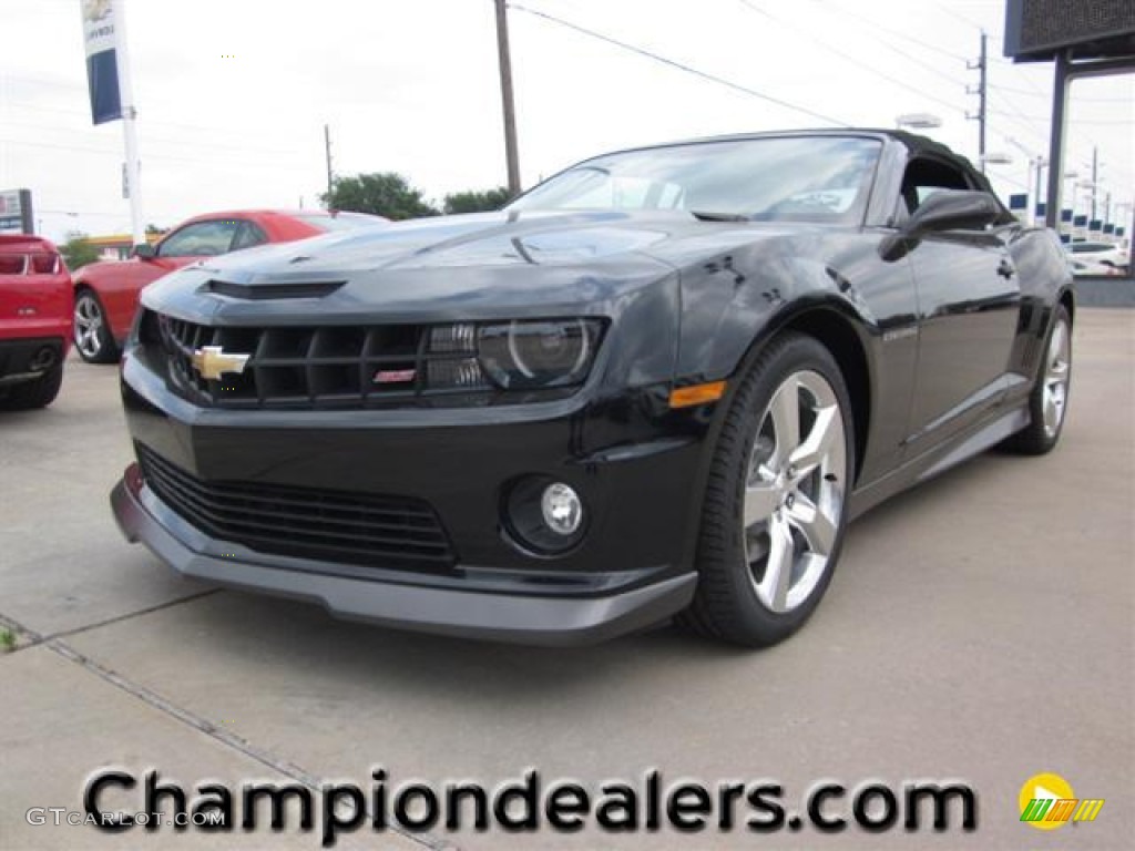 2011 Camaro SS/RS Convertible - Black / Black photo #1