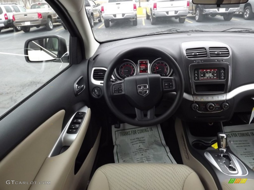 2012 Dodge Journey SXT Black/Tan Dashboard Photo #58078791