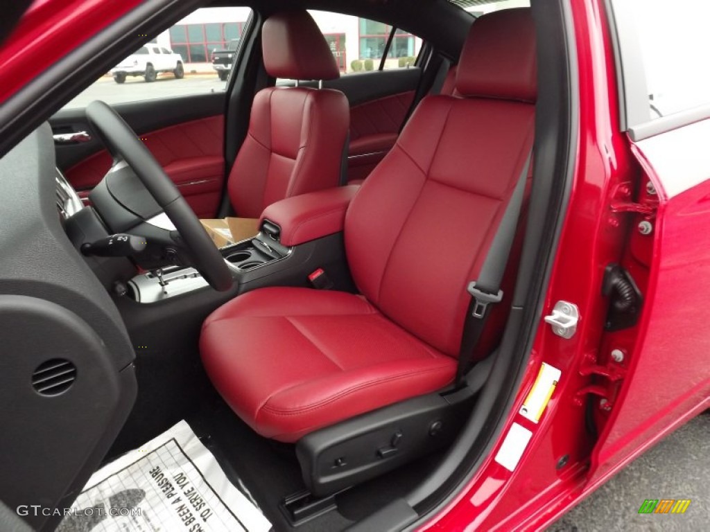 Black Red Interior 2012 Dodge Charger R T Plus Photo
