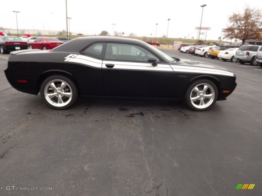 2012 Challenger R/T Classic - Pitch Black / Dark Slate Gray photo #4