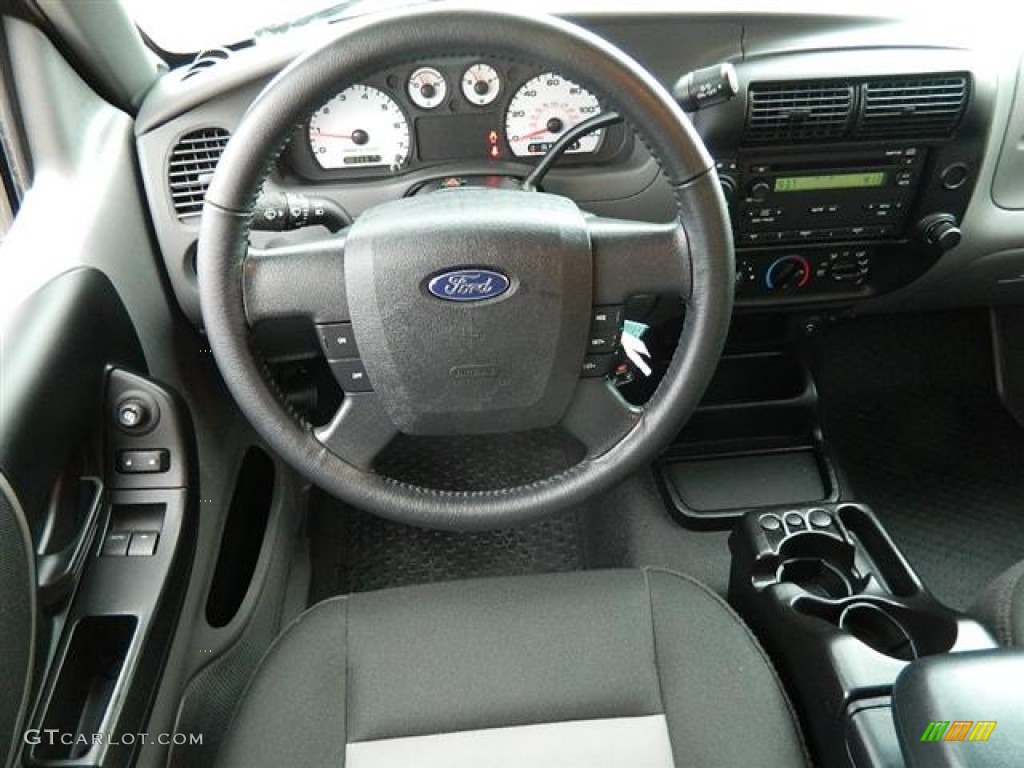 2010 Ford Ranger Sport SuperCab 4x4 Medium Dark Flint Steering Wheel Photo #58080477