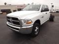 2012 Bright White Dodge Ram 3500 HD ST Crew Cab 4x4 Dually Chassis  photo #1