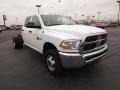 2012 Bright White Dodge Ram 3500 HD ST Crew Cab 4x4 Dually Chassis  photo #3