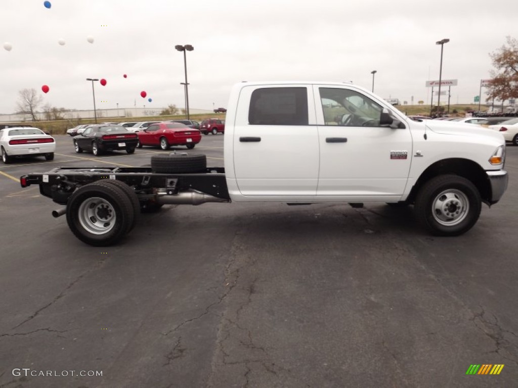 Bright White 2012 Dodge Ram 3500 HD ST Crew Cab 4x4 Dually Chassis Exterior Photo #58081225