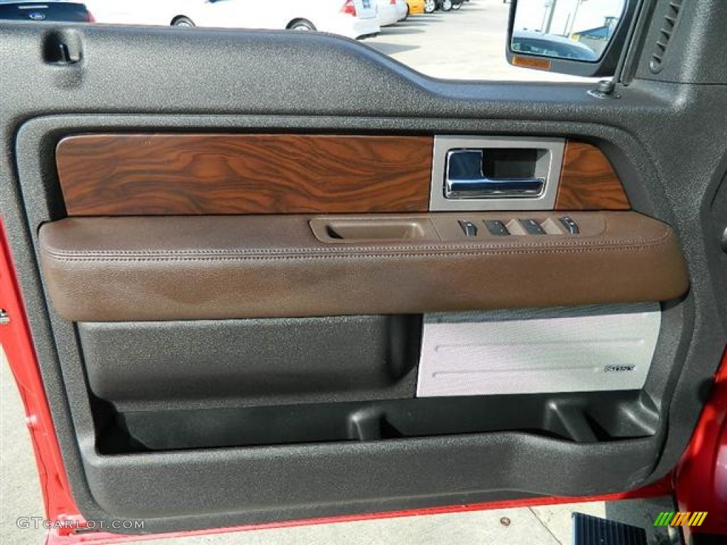 2010 F150 Platinum SuperCrew 4x4 - Red Candy Metallic / Sienna Brown Leather/Black photo #16