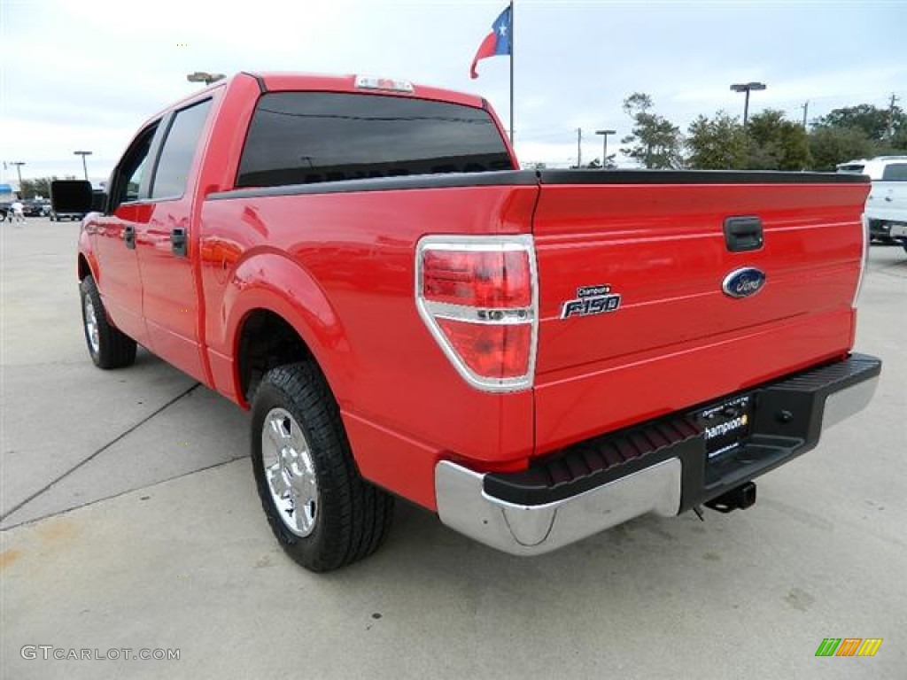 2010 F150 XLT SuperCrew - Vermillion Red / Medium Stone photo #7