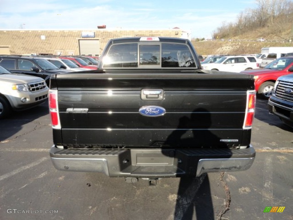 2011 F150 XLT SuperCrew 4x4 - Ebony Black / Steel Gray photo #3