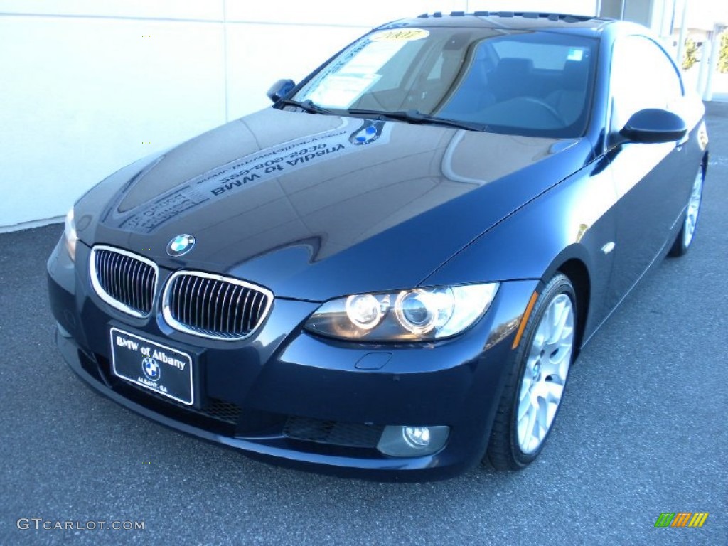 2007 3 Series 328i Coupe - Monaco Blue Metallic / Black photo #2