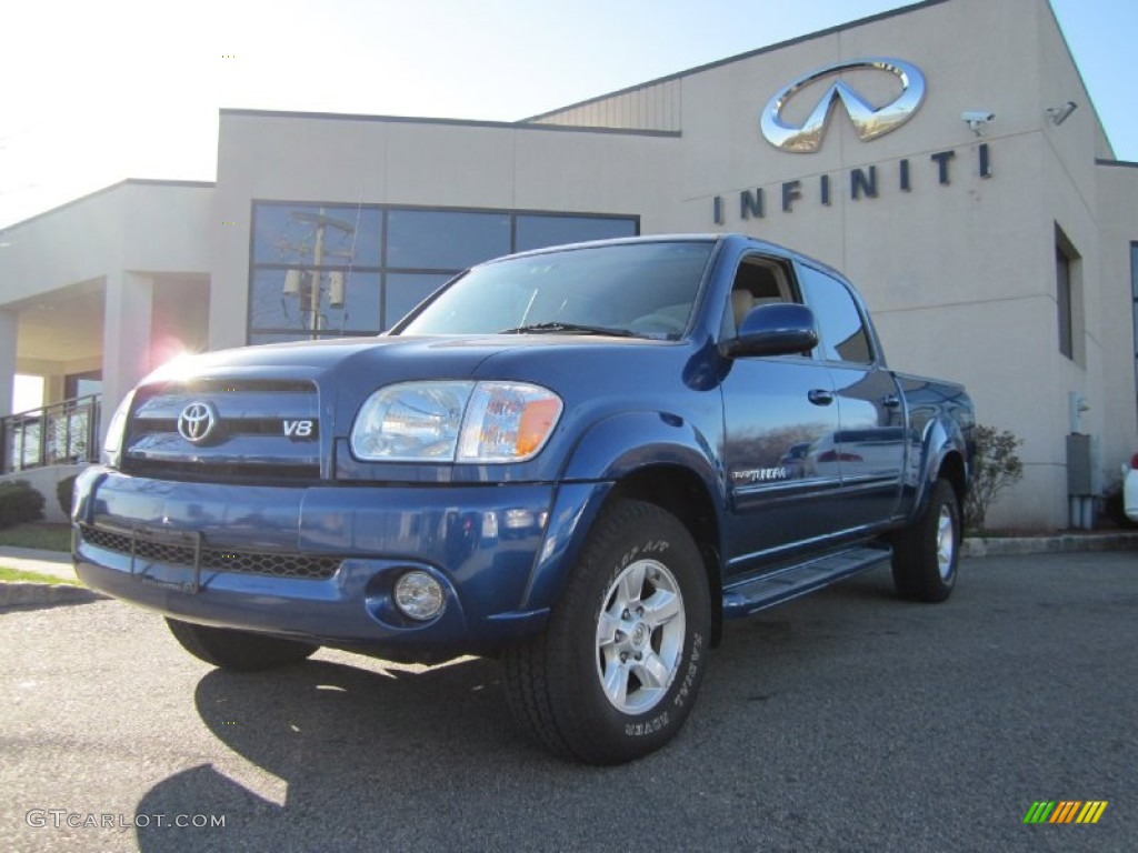 2005 Tundra SR5 TRD Double Cab 4x4 - Spectra Blue Mica / Taupe photo #1