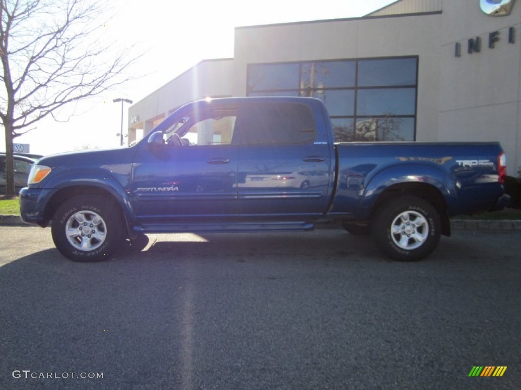 2005 Tundra SR5 TRD Double Cab 4x4 - Spectra Blue Mica / Taupe photo #3