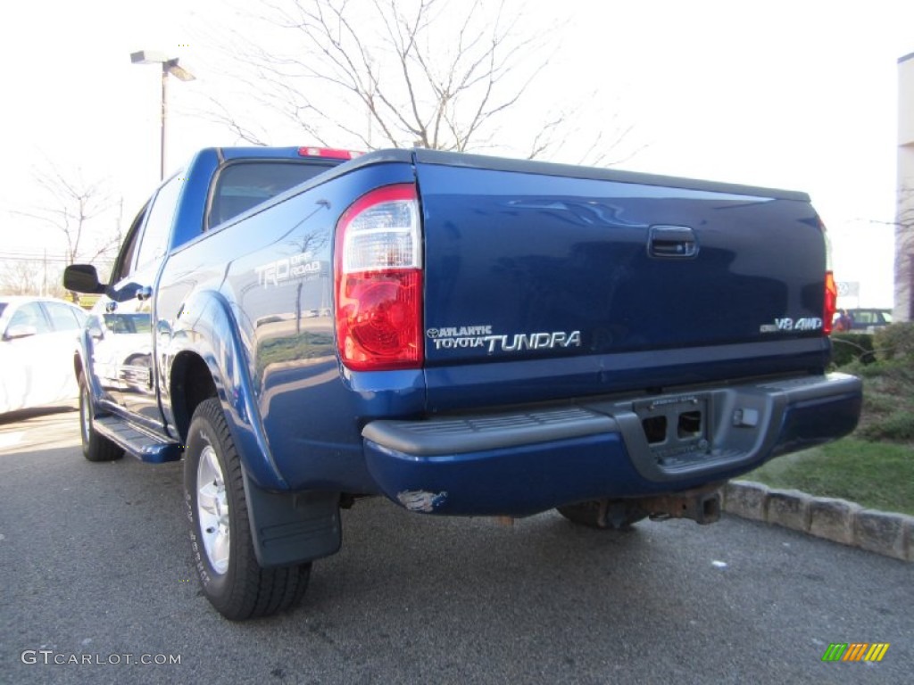 2005 Tundra SR5 TRD Double Cab 4x4 - Spectra Blue Mica / Taupe photo #5
