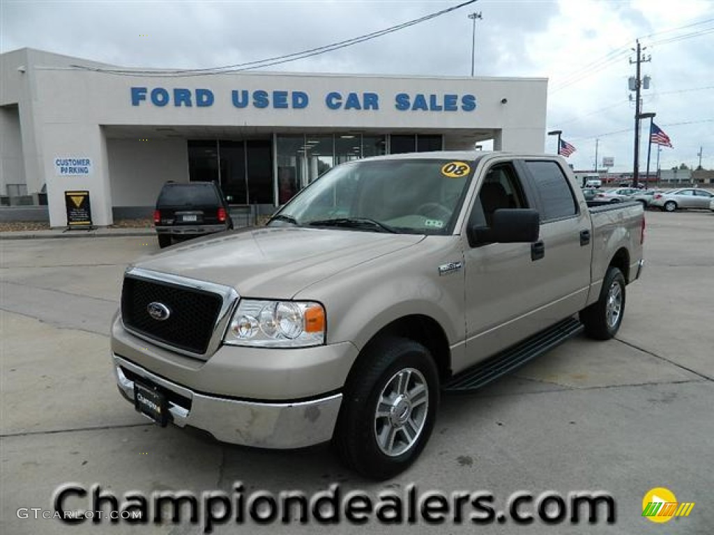 2008 F150 XLT SuperCrew - Pueblo Gold Metallic / Tan photo #1