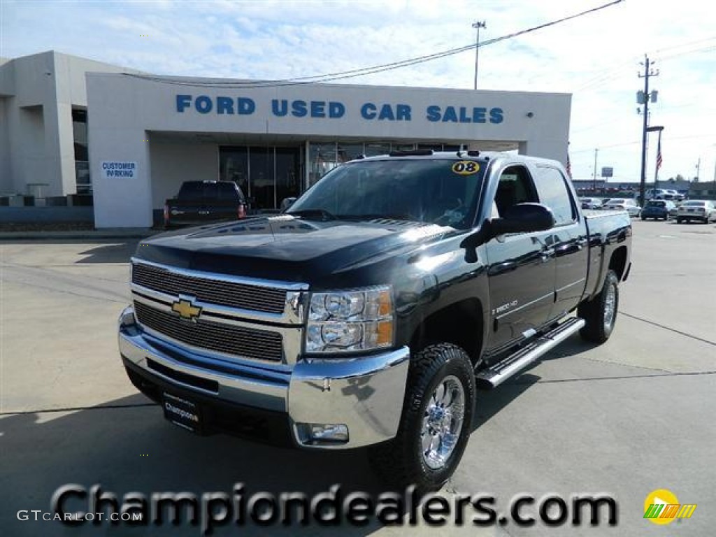 2008 Silverado 2500HD LTZ Crew Cab 4x4 - Black / Ebony Black photo #1