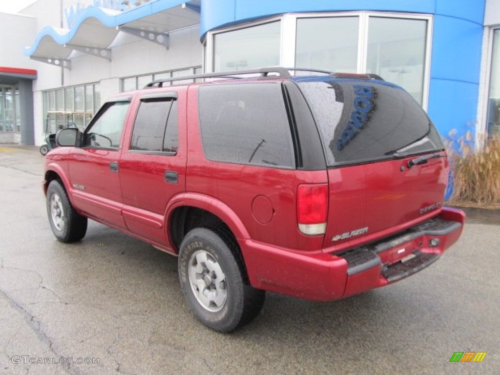 2002 Blazer LS 4x4 - Dark Cherry Red Metallic / Graphite photo #4