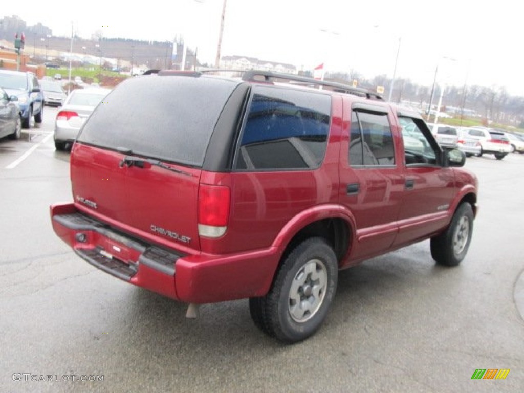 2002 Blazer LS 4x4 - Dark Cherry Red Metallic / Graphite photo #6