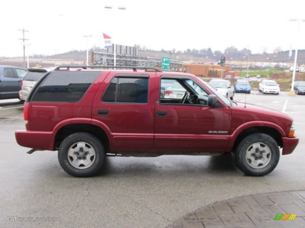 2002 Blazer LS 4x4 - Dark Cherry Red Metallic / Graphite photo #7