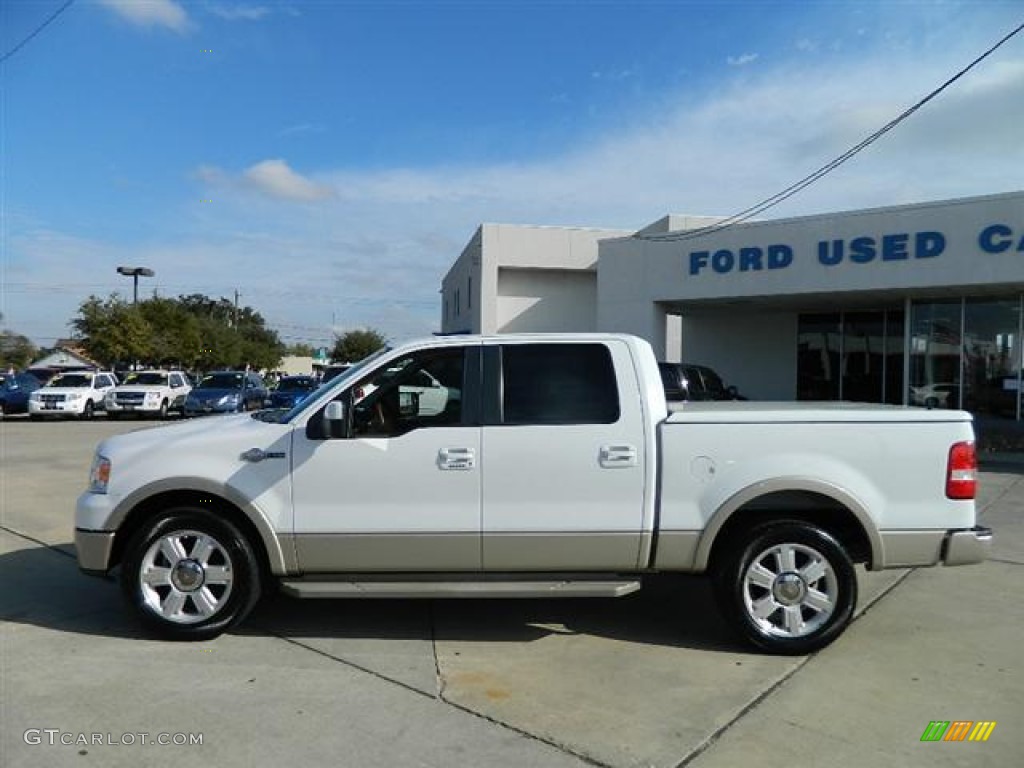 2007 F150 King Ranch SuperCrew - Oxford White / Castano Brown Leather photo #8