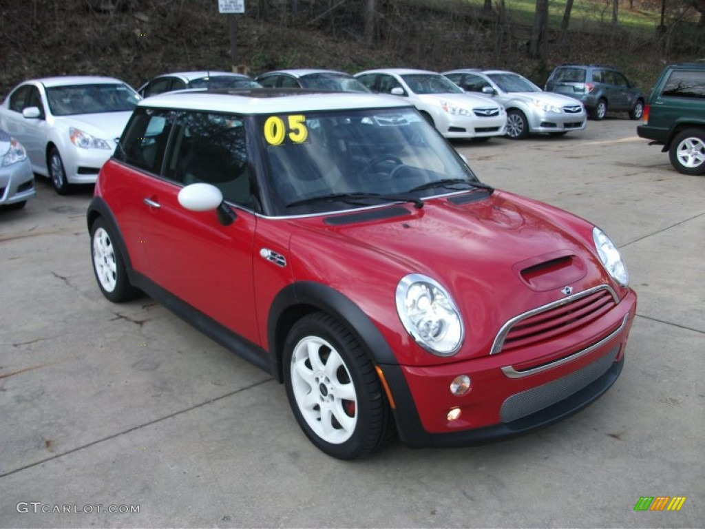 2005 Cooper S Hardtop - Chili Red / Space Grey/Panther Black photo #5