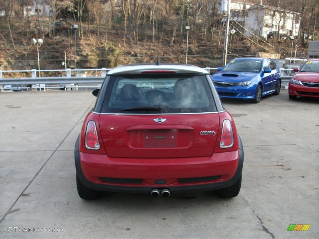 2005 Cooper S Hardtop - Chili Red / Space Grey/Panther Black photo #8